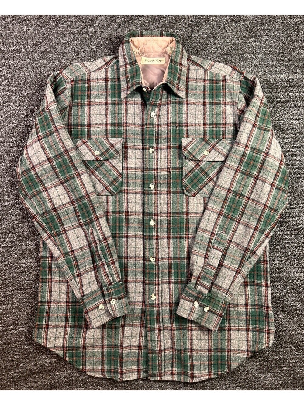 Vintage 80s 90s St. John’s Bay 100% Wool Flannel Korea